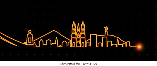 Quito Light Streak Skyline