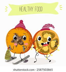 Quitoense, naranjila, naranhillah, naranhilla
fruit cute funny cheerful characters with different activities.Natural vitamin antioxidant detox food collection. Vector hand drawn illistration.