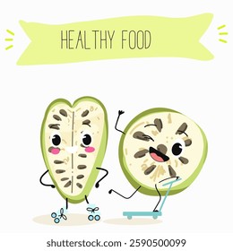 Quitoense, naranjila, naranhillah, naranhilla
fruit cute funny cheerful characters with different activities.Natural vitamin antioxidant detox food collection. Vector hand drawn illistration.