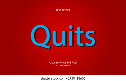 Quits style editable text effect