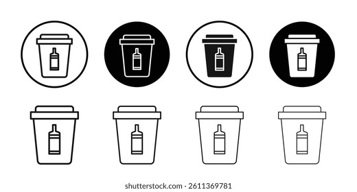 Quitting bad habits icon Flat art illustration in outline