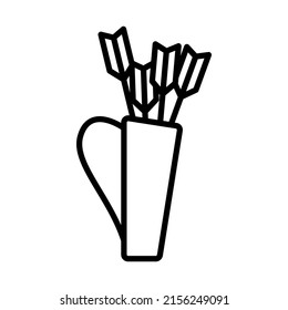 Quiver With Arrows Icon. Bold outline design with editable stroke width. Vector Illustration.