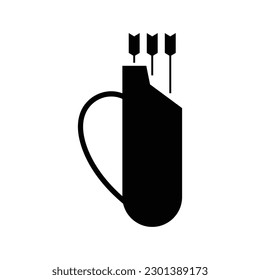 Quiver with arrows icon design. isolated on white background. vector illustration