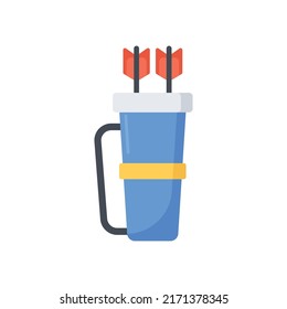 Quiver Bag vector flat icon for web isolated on white background EPS 10 file