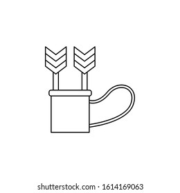 Quiver color icon. Simple thin line, outline vector of boho icons for ui and ux, website or mobile application