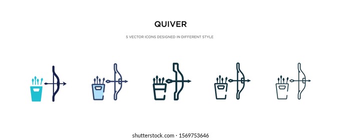 quiver icon in different style vector illustration. two colored and black quiver vector icons designed in filled, outline, line and stroke style can be used for web, mobile, ui