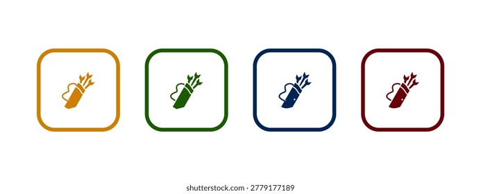 quiver icon vector illustration. quiver with arrow icon concept.