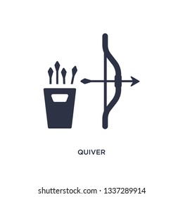 quiver isolated icon. Simple element illustration from asian concept. quiver editable logo symbol design on white background. Can be use for web and mobile.