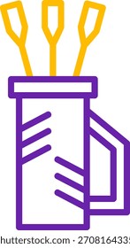 Quiver Line Two Color Vector Icon Design