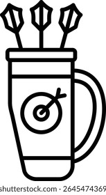 Quiver vector icon. Can be used for printing, mobile and web applications.
