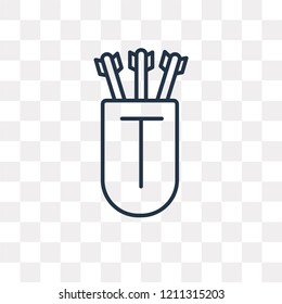 Quiver vector outline icon isolated on transparent background, high quality linear Quiver transparency concept can be used web and mobile