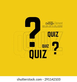 Quiz background. The concept is the question with the answer. vector. 