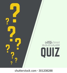 Quiz background. The concept is the question with the answer. vector. 