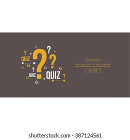 Quiz background. The concept is the question with the answer.