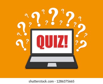 Quiz background. The concept is the question. Vector.