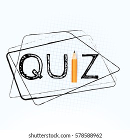 Quiz background. Concept vector illustration.

