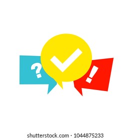 Quiz background with speech bubbles