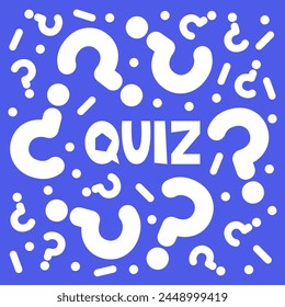 Quiz - Banner-Design. Hintergrundinformationen Vorlage für Quizspiele, Spiele, Präsentationen, Bildungsveranstaltungen und Unterhaltungsaktivitäten, Vektorgrafik