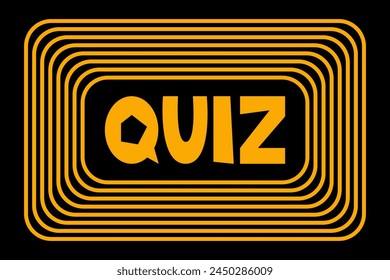 Quiz -  banner design. Background cover template for quizzes, games, presentations, educational events, and entertainment activities, vector