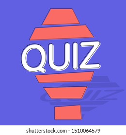 Quiz banner design template, exclamation mark, vector illustration