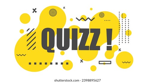 Quiz banner. Social media poster design. Vector design illustration.