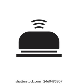 Quiz Bell Filled Icon Vector Illustration