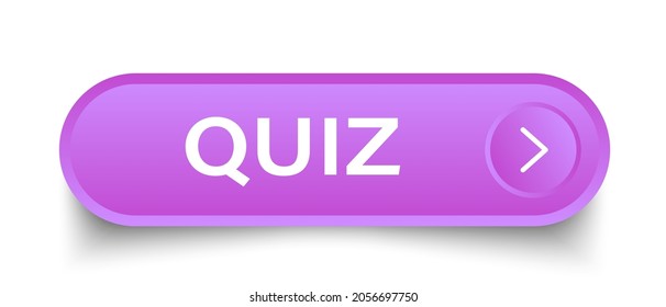 quiz button. sticker. banner. vector rounded glass sign
