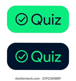 quiz button vector illustration set