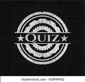 Quiz chalk emblem