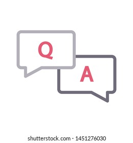 quiz colour line vector icon