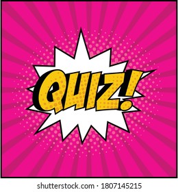 Quiz Comic Pop Art Style Quiz Stock Vector (Royalty Free) 1807145215 ...