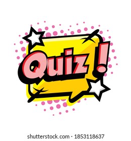 Quiz Comic Pop Art Style Quiz Stock Vector (Royalty Free) 1853118637 ...