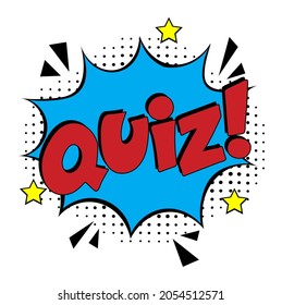 Quiz Comic Pop Art Style Quiz Stock Vector (Royalty Free) 2054512571 ...