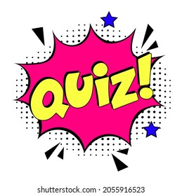 Quiz Comic Pop Art Style Quiz Stock Vector (Royalty Free) 2055916523 ...