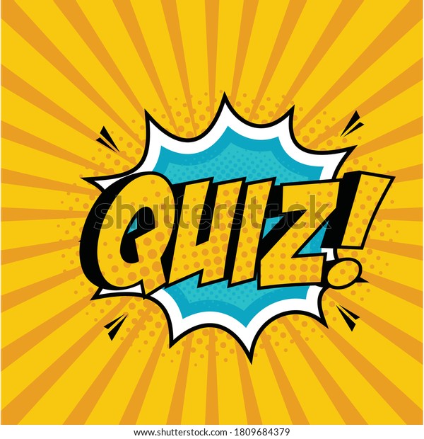 Quiz Comic Pop Art Style Quiz Stock Vector (Royalty Free) 1809684379