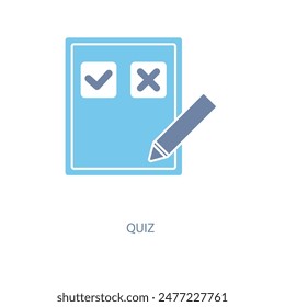 quiz concept line icon. Simple element illustration. quiz concept outline symbol design.