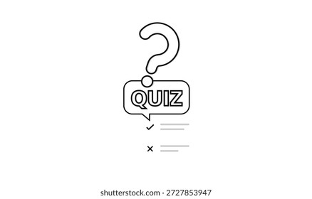 Quiz concept line icon vector editable design for use.