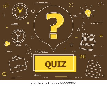 Quiz concept. Vector illustration