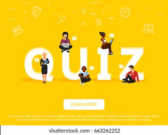 Quiz concept. Vector illustration