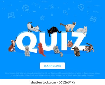 Quiz concept. Vector illustration