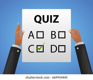 Quiz concept. Vector illustration