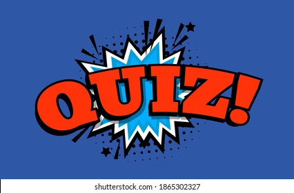Quiz concept. Quiz word. Vector illustration