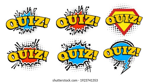 Quiz concept. Quiz word. Vector illustration