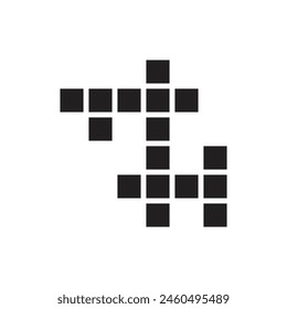 Quiz Crossword Filled Icon Vector Illustration