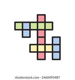 Quiz Crossword Icon Vector Illustration