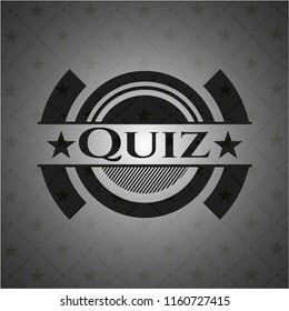 Quiz dark emblem. Retro