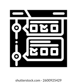 quiz education platform glyph icon vector. quiz education platform sign. isolated symbol illustration