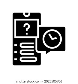 quiz ephemeral glyph icon vector. quiz ephemeral sign. isolated contour symbol black illustration