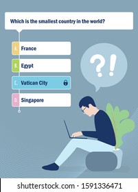Quiz, Exam, Social media quiz game template & background, Question, Objective question for team building activities, Assessment