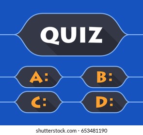 Quiz flat concept. Vector illustration